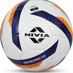 Nivia Dominator 3.0 Football, Match Ball, 32 Panels, Durable & Soft PU Leather, Butyl Fabric Wounded Bladder, FIFA Basic, to Play on Both Natural and Artificial Grass (Multicolor, Size - 5)-picture-32