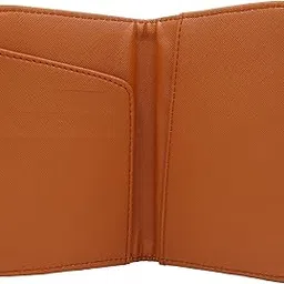 kiff Vegan Leather Passport Holder Cover with 3 Card Slots, Travel Document Organiser, Passport Case for Men & Women - Tan-picture-49