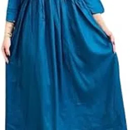 cigain Women's Rayon Kaftan Dress Ethnic Plus Size Loose Kimono Maxi Dress-picture-36