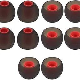 BOCXN Silicone Rubber Earbuds Tips, Eartips, Earpads, Earplugs, for Replacement in Earphones and Bluetooth Medium Size (10 Pcs (5 Pair), Black)-picture-27
