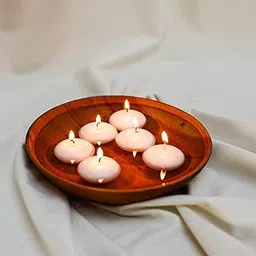 R Wellness Floating Candles for Water Bowl Unscented Floating Wax Candles Nugget (White Color) Size (5cm X 3cm X 3cm) Pack of 30-picture-15