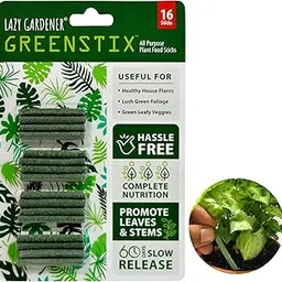 Lazy Gardener GreenStix Plant Food | Natural Magic Stick for Indoor & Outdoor Plants | Organic Fertilizer Sticks for Pot Plants | Slow-Release Fertilizer for Home Garden & Indoor Plants (Pack of 16)-image-45