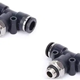 8mm Tee Pneumatic Connector Air Pipe Push Fitting 1/4 Bsp Pu Hose Pipe connector (2-pcs)-picture-17