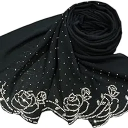 urshia Premium Malaysian Diamond Jarkan Stone Hijab for Women – Soft Georgette, Elegant Party Scarf – 180 x 70 cm-picture-56