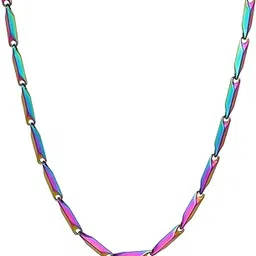 Men's Double Coated Popular Stainless Steel Silver Chain For Men Boys Girls Stylish Necklaces Silver Chain Anniversary Love Gift For Husband Unisex Chains 22 Inches-image-15