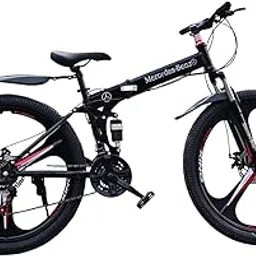 DRIXON Mercds-bnz Cycle 3 Spoke Foldable Cycle with 21 Speed Gear with Dual Disc Brake Cycles Carbon Frame Suspension Bicycle for Men 26inch Wheel Size Mountain Bike,Cruiser Bike-picture-27