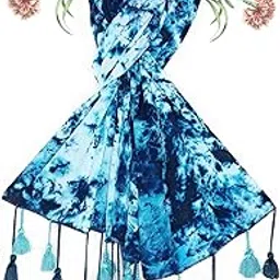 chandwasia Viscose Tie-Dye Neck Scarf for Men & Women | All-Season Lightweight Shawl, Stole & Scarf | Soft & Breathable Multicolor Accessory-picture-11