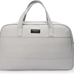 police Light Grey Leather Soft Duffle Bag for Men and Women(Unisex) 1 Main Compartment||1 Front Zip Pocket-picture-41