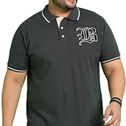 bigbanana Plus Size Men's Regular Fit Solid Polo Tshirt-picture-38