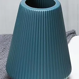 Decorative Vase for Home, Living Room & Office | Ceramic Look Unbreakable Flower Pot Showpiece for Centre Table, Bedroom & Balcony Décor (20 cm, Only Vase – No Flower)-picture-10