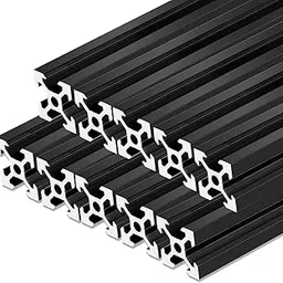 QNK 10pcs 600mm(23.6") V Slot 2020 Aluminum Extrusion European Standard Anodized Linear Rail for 3D Printer Parts and CNC DIY Black-picture-68