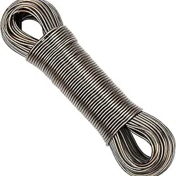 PVC Coated Steel Wire Rope for Drying Clothes/Clothesline, Length 20 Meter with 2 Plastic Hooks (Wire Rope, Pack of 1)-picture-24