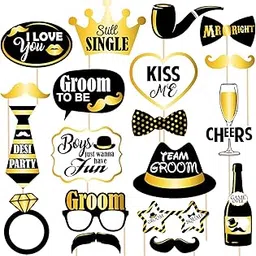 Zyozique Groom to Be Photo-Booth Props for Groom to Be Props, Bachelorette Party, Pre Wedding Photoshoot Props, Engagement Photoshoot Props, Party and Event Supplies (Set of 19 pcs)-picture-10