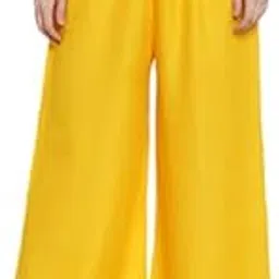 zayanqa Women/Girls Regular Fit Flared Wide Leg Non-Transparent Solid Color Cotton Blend Soft Rayon Fabric Palazzo ; 14 Colours ; Size XS - 2XL-picture-53