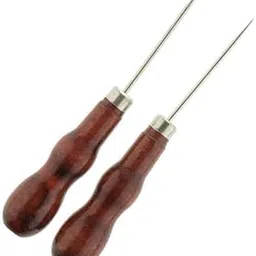 FABLOFT® 2x2 Pieces Double Gourd Shape Leather Craft Cloth Wood Handle Scratch Awl Tool-picture-16