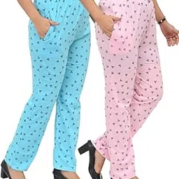 Women's Printed Cotton Pyjama | Lower With Pockets(Pack of 2)-picture-52