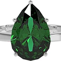 clara 925 Sterling Silver Tear Drop Stone Ring with Adjustable Band | Gift for Women Wife Girls-picture-23