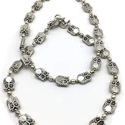 digital dress room Digital Dress Traditional Authentic Fashionable Attractive Indian Style Alloy Metal Fancy Oxidised German Silver Plated Anklet Payal/Pazeb Comes Pair For Women and Girls Gift Jewellery (Pack of 2)-picture-10