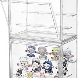 Clear Acrylic Display Case, 3-Tier Adjustable Storage Box, Stackable Display Case with Magnetic Door for Collectibles, 27 x 18 x 22 cm-image-27