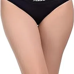 Ultra Soft Micromodal with Spandex and Cozy Smartskin Technology Bikini Panties Innerwear Panty for Womens Underwear Set of 2 (Black-Black)-image-78