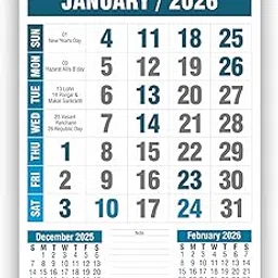 Pixel 2026 Wall Calendar Multicolour for Home & Office 24 pages/12 leaves-picture-21