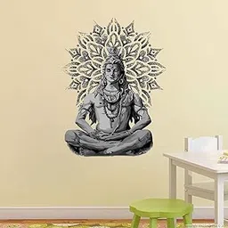 Wall Attraction Shiva God Meditating Wall Sticker & Mural Sticker for Wall Size - 45x58cm NBD22-picture-16