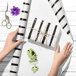 ArtzFolio Black And White Abstract D4 | Art & Craft Gift Wrapping Paper Sheet | Plain & Smooth Effect | 19 x 13 inch (48 x 33 cms); Set of 10 Sheets-picture-10