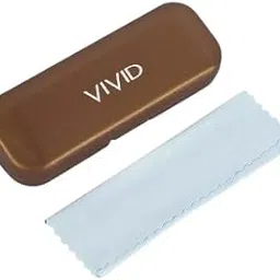 Vision Unisex Adult Lightweight Eyewear Specs Case Cover | Free With Cleaning Cloth | Protect Eye Glasses | Plastic | Spectacles | Cases | AP - 257_BROWN with Cloth-image-1