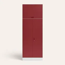 GODREJ INTERIO Almirah Slimline 2 Door Steel Almirah, Cupboard for Clothes (Semigloss Sun Dried Tomato and Matte Alpine White), 1 Year Warranty, Locker, 4 Shelves, Overhead Unit-picture-22