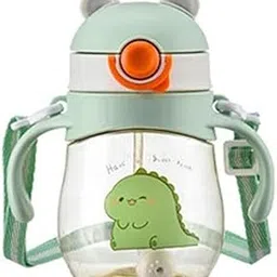 The Cheeky Kidzz Baby Feeding Unbreakable Straw Sipper Water Milk Liquids with Strap Feeder 300ml Bottle BPA Free Liquids Feeder for Toddlers/Infants/Kids (Design 29)-picture-25