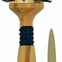 Natural Bamboo Round Hair Brush with Styling Pick, Eco-Sustainable Handle, Professional Blow Dry Brush-picture-18