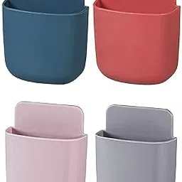 ARANKA 4-Piece Wall Mounted Remote Storage Organizer for A/C, TV, Mobile Phones - Multicolor-picture-23