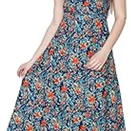 my swag Women's Crepe Midi A-line Dress-picture-30