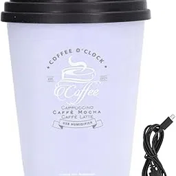 USB Mini Humidifier 300ml Coffee Cup Design, Low Noise Operating with Auto Off, Compact and Portable for Car, Home, and Office Use (Purple)-picture-30