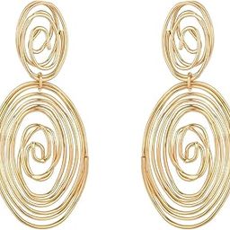 i jewels Gold Plated Trendy Chunky Dangle Earrings For Women/Girls-picture-2