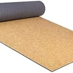 IRIS Fitness Non Slip TPE and Organic Cork Yoga mat with strap for hot Yoga Pilate Gymnastics, Double Sided (72 inch x 24 inch x 6 mm) (Grey)-image-7