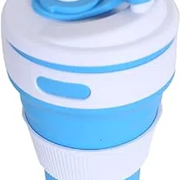 Kuber Industries Collapsible Coffee Cup|Silicone Portable Travel Coffee Mug|Camping Cup with Lid for Travel,Hiking Outdoors,350 ML,(Blue)-picture-50