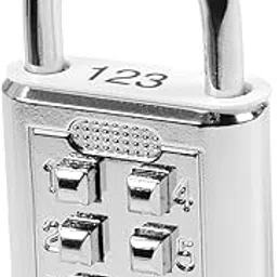 1Pcs 6-Digit Combination Padlock Push Button Lock for Locker Cabinet Silver Tone-picture-28