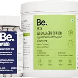 Be Recharged | Sleep & Vegan Collagen Supplement Pack | Restful Deep Sleep, Radiant Skin & Natural Glow | Ashwagandha Melatonin Sleep Aid + Plant-Based Collagen Powder with Skin Hydration Support-picture-30