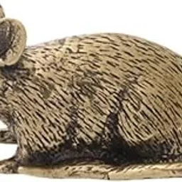 CALANDIS Brass Mouse Figurine Rat Statue Tiny Animal Figures for Office Shelf Cabinet | Figurines-image-18