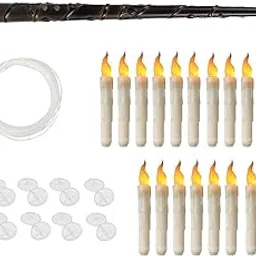 LICHTS®Floating Candles Hanging Window Candles for Wedding Indoor Outdoor 20Pcs Yellow|Home & Garden | Home Décor| Candles-image-63