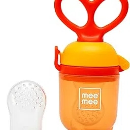 Mee Mee Advanced Fruit & Food Nutritional Baby Feeder | BPA-Free | Ideal for Babies 6 to 12 Months Old | Enhance Feeding Experience with Baby Grip Feeder (Orange)-picture-63