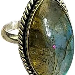Labradorite crystal ring, adjustable, healing crystal promote inner strength, perseverance, and positive outcomes. Aura Protection & Spiritual Growth-picture-40