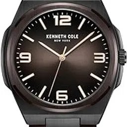 Quartz Analog Brown Dial Brown Leather Strap Watch for Men-KCWGA0015203MN-image-5