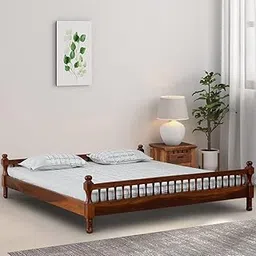Gourav Wood Mart Solid Sheesham Wood Dreamy Nights King Size Bed for Bedroom and Home Furniture | Without Storage | Double Bed | Honey Oak Finish-image-18