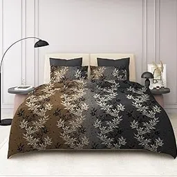 THE HOME STYLE 350TC Super Soft Glace Cotton AC Comforter King Size Double Bed with 1 Flat Bedsheet-90x100 Inch and 2 Pillow Cover ll 4Pc Bedding Set (Comforter with Bedsheet, Cocoa Brown)-picture-19