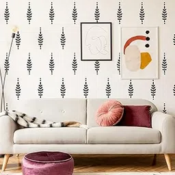 INKFENCE 17 cm Flower Stickers A Room with Floral Vinyl Leaves Wall Sticker Self Adhesive Sticker (Pack of 1)-picture-10