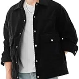 Men Casual Jacket | Regular Fit Full Sleeve Point Collar Textured Design | 100% Polyester & Durable Fabric For Everyday Wear & Layering-image-34