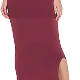clovia Women's Petticoat Style Saree Shapewear with Drawstring/Naada (SW0048P09_Dark Maroon_L)-picture-29