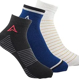 AMAREE Premium 100% Combed Cotton Socks – Ultra-Soft, Breathable & Durable Everyday Wear – Free Size (Pack of 3) image 1